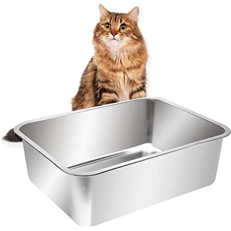 iprimio enclosed sides stainless steel xl cat litter box|xxl stainless steel litter box.